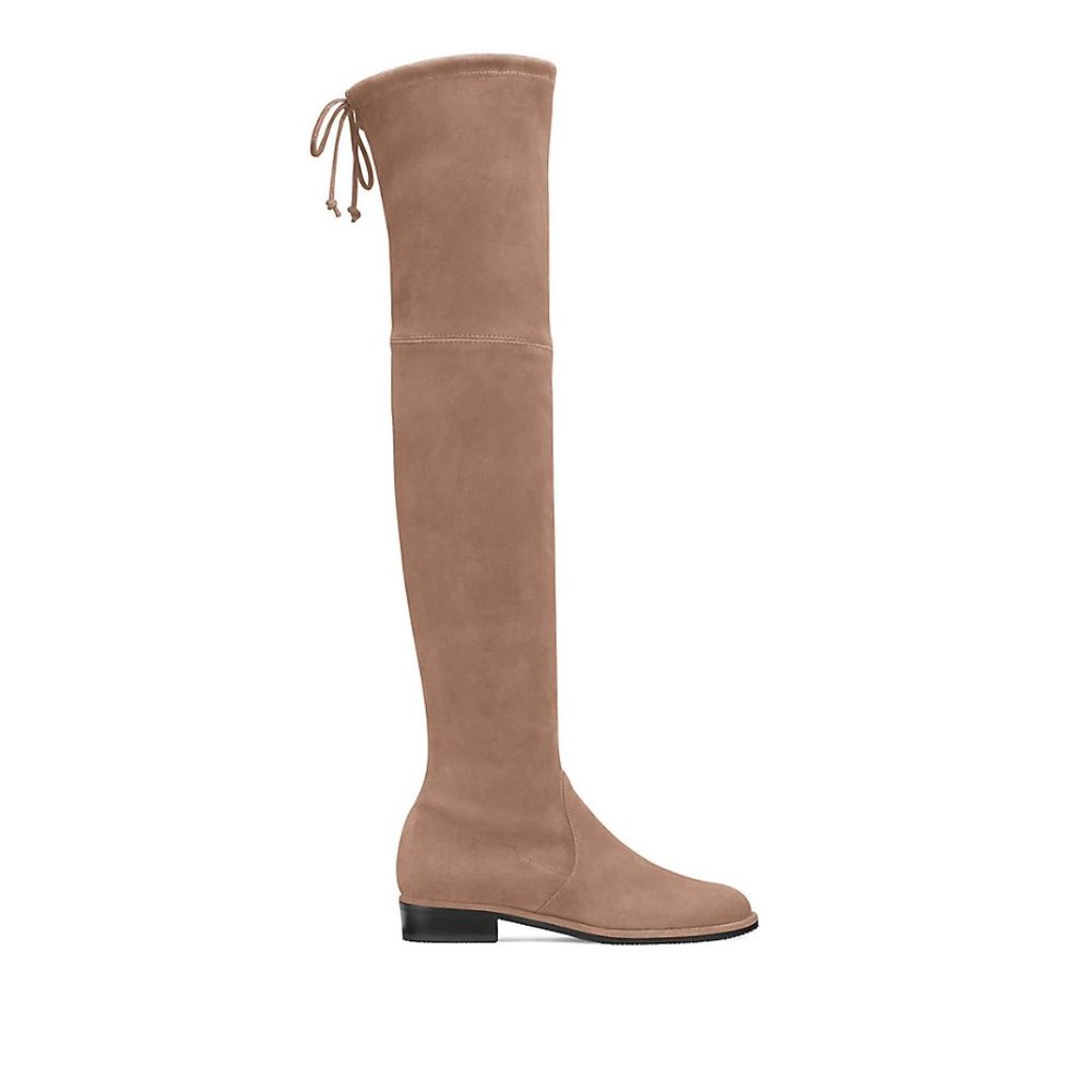 Stuart Weitzman Lowland Boots In Suede Taupe - image 1